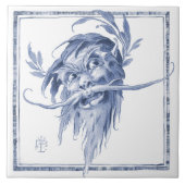 幻想的な生き物エンチャントアールヌーボーデルフト タイル (正面)