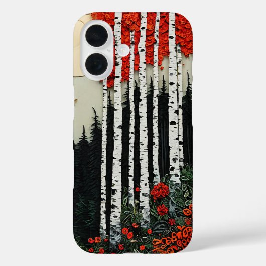 幻想的な白樺の森の美意識デザイン Case-Mate iPhoneケース (裏面)
