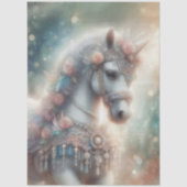 幻想的な白馬のデクパージュ クラフト 薄葉紙 (正面)