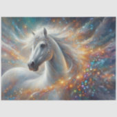 幻想的な白馬のデコパージュ クラフト用 薄葉紙 (正面)