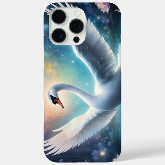 幻想的な白鳥の魔法の湖の睡蓮 Case-Mate iPhoneケース (裏面)