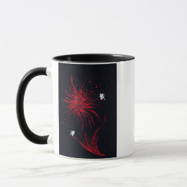 幻想的な真紅の彼岸花 Lycoris ファンタジー マグカップ