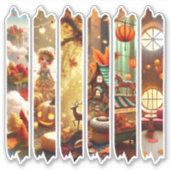 幻想的な秋のワシテープ スクラップブック シール (正面)