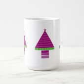 幻想的な紫のクリスマスツリー コーヒーマグカップ (中央)