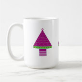 幻想的な紫のクリスマスツリー コーヒーマグカップ (左)