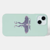 幻想的な紫色の蛾と星の輝き Case-Mate iPhoneケース (裏面 (横))