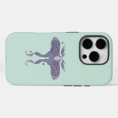 幻想的な紫色の蛾と星の輝き Case-Mate iPhoneケース (裏面 (横))