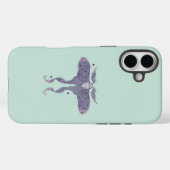 幻想的な紫色の蛾と星の輝き Case-Mate iPhoneケース (裏面 (横))