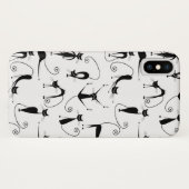 幻想的な細身の黒猫の模様 Case-Mate iPhoneケース (裏面(横))