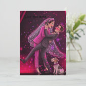 幻想的な結婚式の事前お知らせカード CuInvitation 招待状 (スタンド正面)