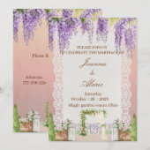 幻想的な結婚式の招待状 招待状 (正面/裏面)