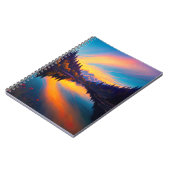 幻想的な絵を描夕日の森の湖 ノートブック (左側)