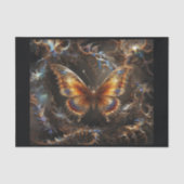 幻想的な背景に浮かぶシュールなフラクタル蝶 薄葉紙 (正面)