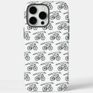 幻想的な自転車に乗る狐のアートプリント iPhone 16 PRO MAXケース