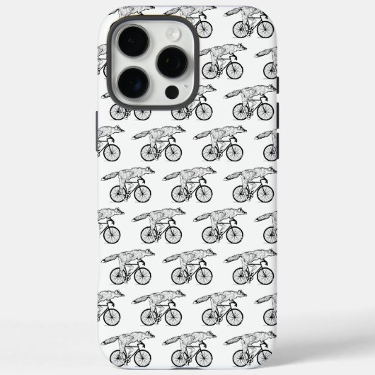 幻想的な自転車に乗る狐のアートプリント Case-Mate iPhoneケース (裏面)