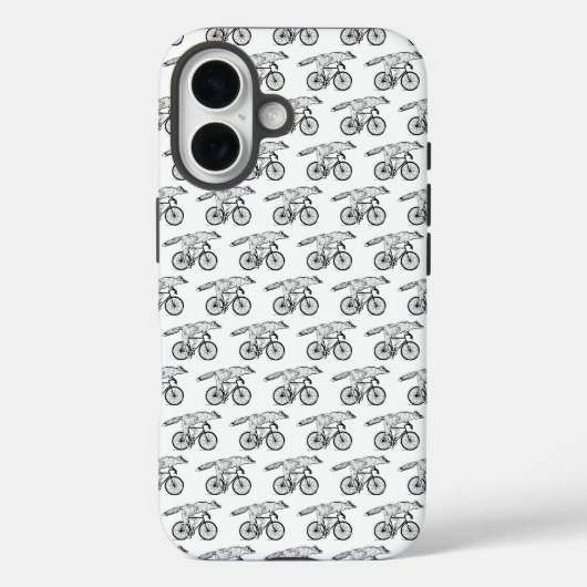 幻想的な自転車に乗る狐のアートプリント Case-Mate iPhoneケース (裏面)