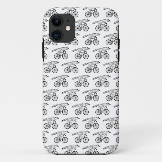 幻想的な自転車に乗る狐のアートプリント Case-Mate iPhoneケース (裏面)
