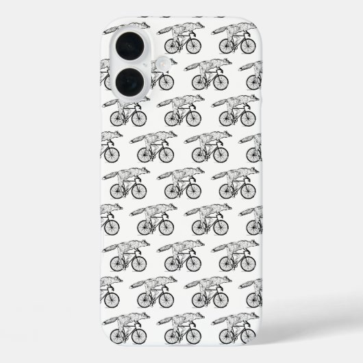 幻想的な自転車に乗る狐のアートプリント Case-Mate iPhoneケース (裏面)