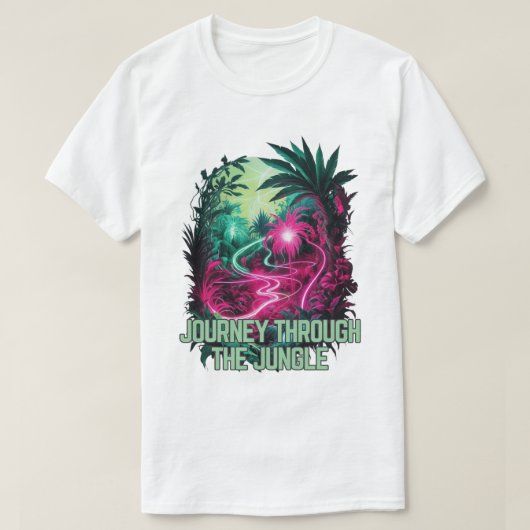幻想的な航海 – ジャングルの旅 Tシャツ (デザイン正面)