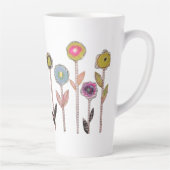 幻想的な花々 カフェラテマグ (右)