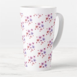 幻想的な花々 カフェラテマグ