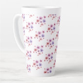 幻想的な花々 カフェラテマグ (左アングル)
