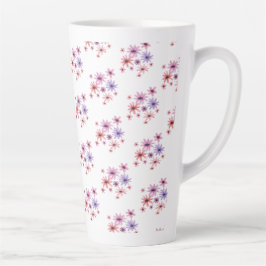 幻想的な花々 カフェラテマグ