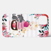 幻想的な花とキャラクターの猫のイチゴカップケーキ Case-Mate iPhoneケース (裏面 (横))