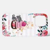 幻想的な花とキャラクターの猫のイチゴカップケーキ Case-Mate iPhoneケース (裏面 (横))