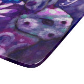 幻想的な花のウサギのラビットのオーダーメイド カッティングボード (角)