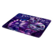 幻想的な花のウサギのラビットのオーダーメイド カッティングボード (角)