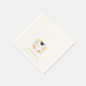 幻想的な花のクレストの卒業 スタンダードカクテルナプキン (角)