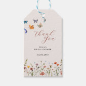 幻想的な花のボホバタフライサンクス ギフトタグ (正面)