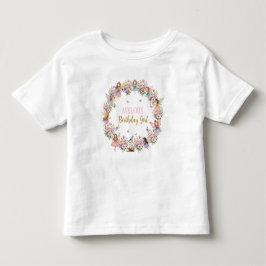 幻想的な花の妖精の庭の誕生日 トドラーTシャツ