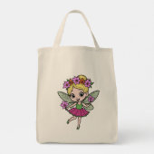 幻想的な花の妖精トートバッグ トートバッグ (裏面)