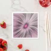 幻想的な花の抽象的な梅の花のフラクタルアート スタンダードカクテルナプキン (インサイチュ)