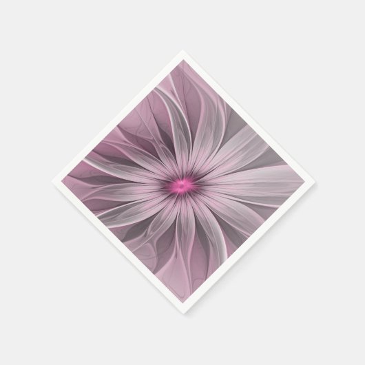 幻想的な花の抽象的な梅の花のフラクタルアート スタンダードカクテルナプキン (角)