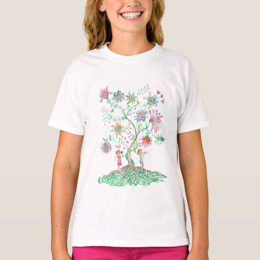 幻想的な花の木  Tシャツ (正面)