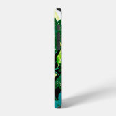 幻想的な花の水彩シームレスパターンa iPhoneケース (左側面)