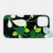 幻想的な花の水彩シームレスパターンa iPhoneケース (裏面横)
