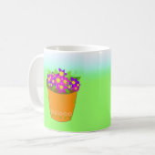 幻想的な花の鉢 コーヒーマグカップ (正面左)