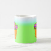 幻想的な花の鉢 コーヒーマグカップ (中央)