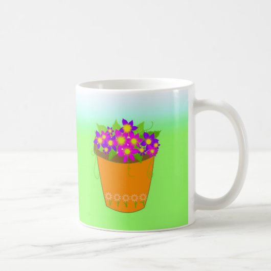 幻想的な花の鉢 コーヒーマグカップ (右)