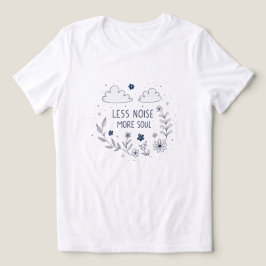 幻想的な花の魂の引用線画 トライブレンドTシャツ
