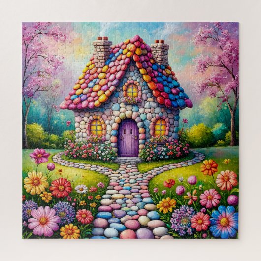 幻想的な花園の小屋 ジグソーパズル (縦)
