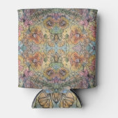 幻想的な花園の水彩画 缶クーラー (正面)