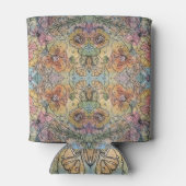 幻想的な花園の水彩画 缶クーラー (裏面)