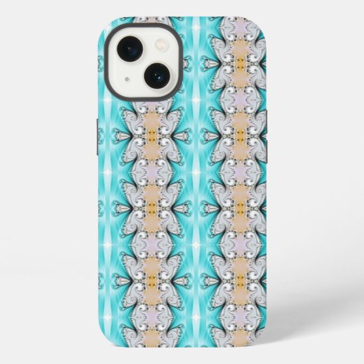 幻想的な花柄のiPadの薄いケース iPhoneケース (裏面)
