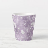 幻想的な花柄ラテマグ カフェラテマグ (正面)