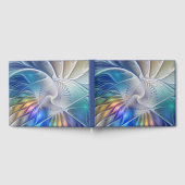 幻想的な花柄、カラフルな抽象的フラクトゥールフラワー ゲストブック (全面)
